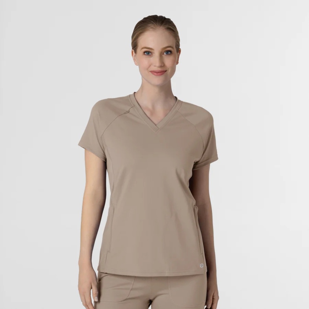 RENEW Knit Women's Flex-n-Reach V-Neck Scrub Top & Flare Yoga Pants | NWT